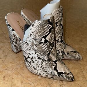 Aldo Snakeskin Mules